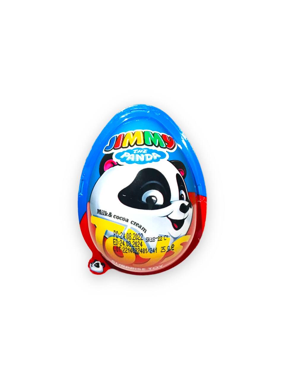 Пластикове яйце Tayas Jimmy the Panda з солодощами та сюрпризом для хлопчиків 24 шт. (00000005128) - фото 3