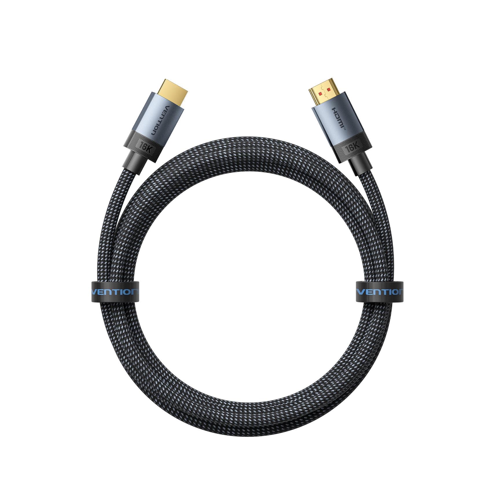Кабель плетений HDMI Vention 2 м 16K/60Гц Сірий (ALVHH) Кабель плетений HDMI Vention 2 м 16K/60Гц Сірий (ALVHH)