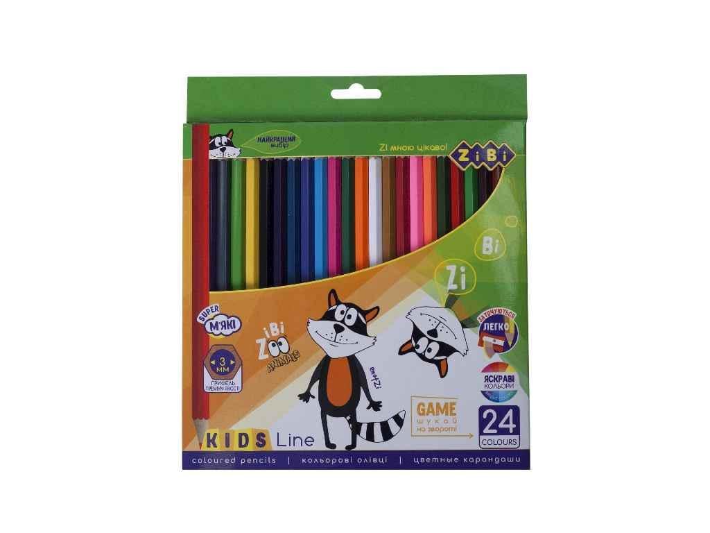 Карандаши цветные ZiBi 24 цветов KIDS LINE ZB.2416 (419603) Карандаши цветные ZiBi 24 цветов KIDS LINE ZB.2416 (419603)