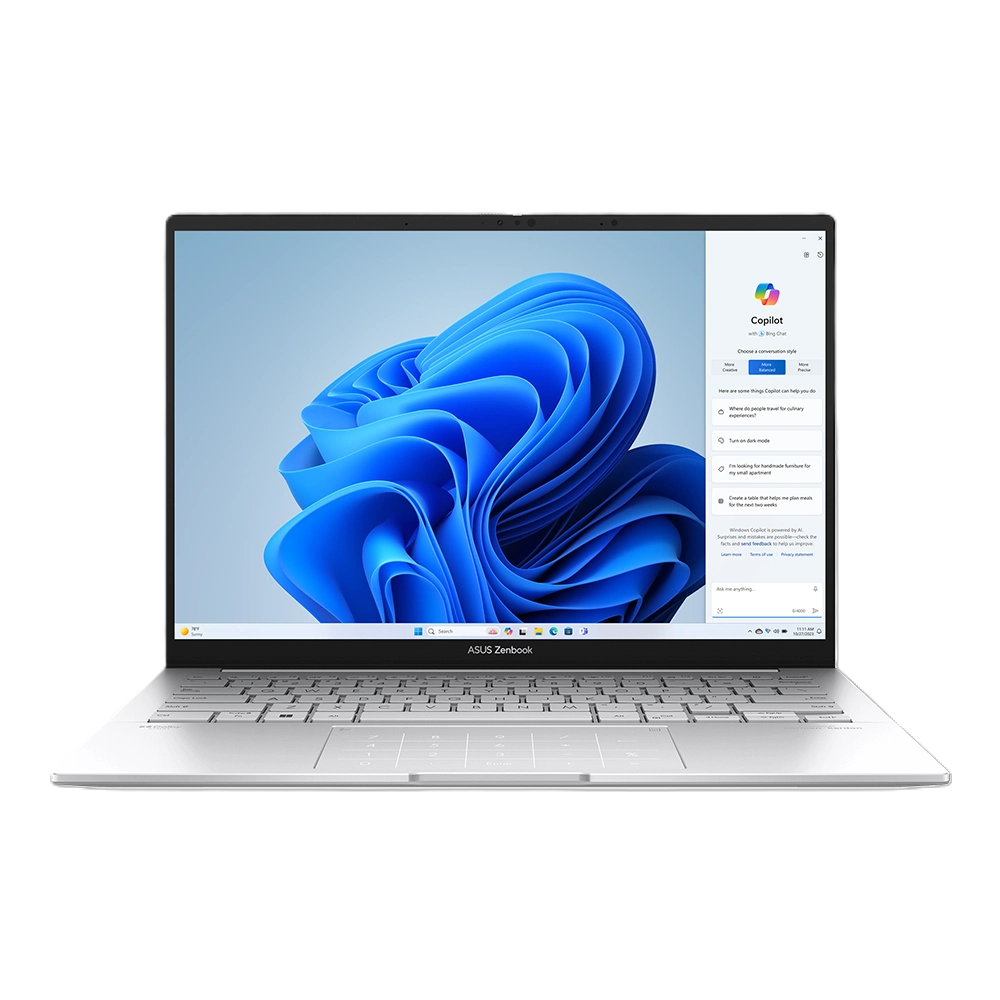 Ноутбук ASUS Zenbook 14 Foggy Silver (90NB14W4-M002H0)