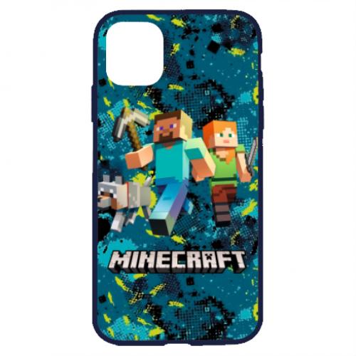 Чехол для iPhone 11 Minecraft Steve Alex And Dog