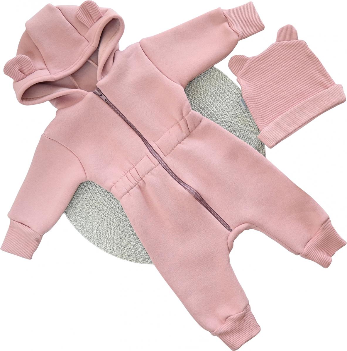 Комбинезон и шапочка Dexter's D2140-25 демисезонные 74 см Пудровый