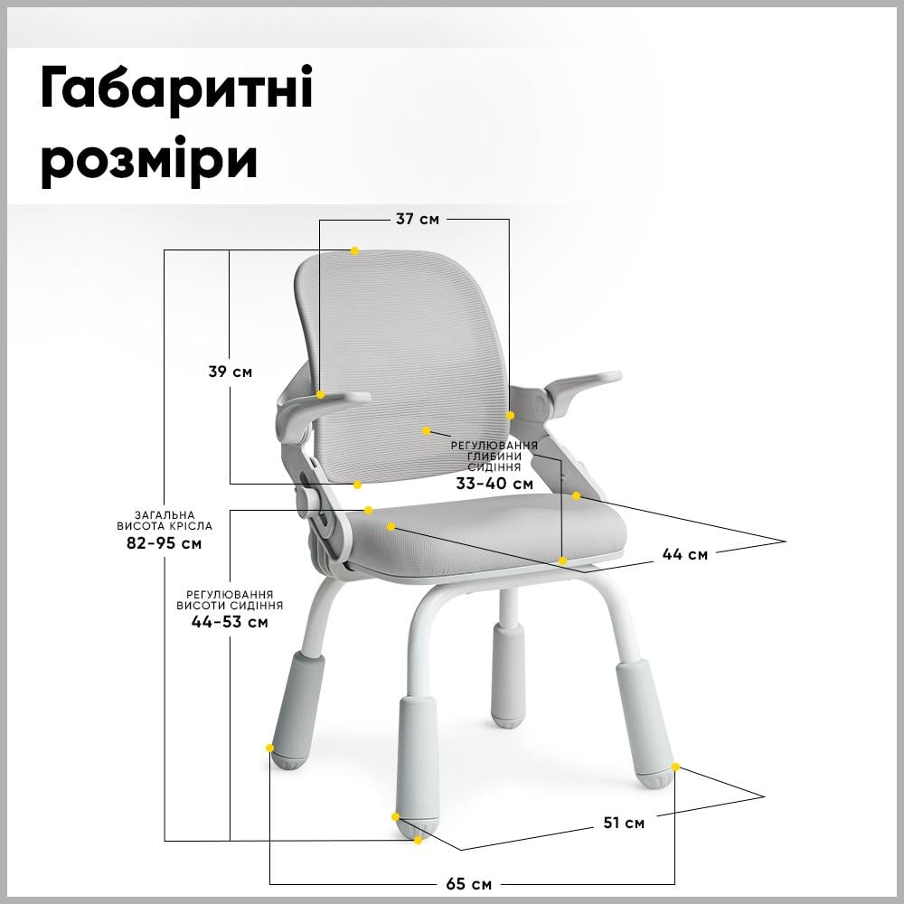 Кресло детское Mealux Neo Air Static Cерый (Y-306 G) - фото 3