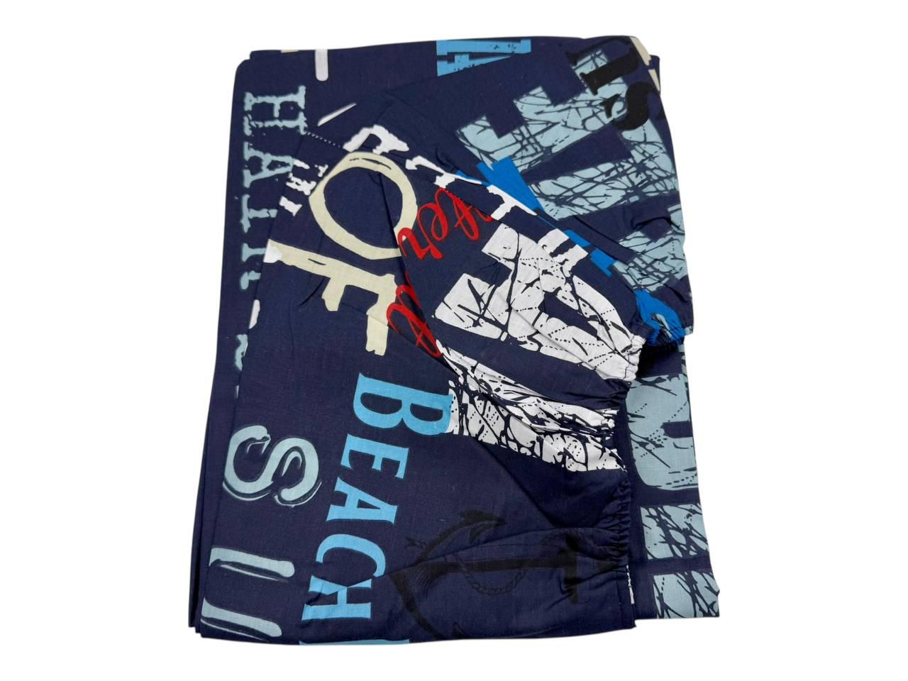 Простынь на резинке Надписи бязь 160х200 см (G-lo1204/WP/x160)