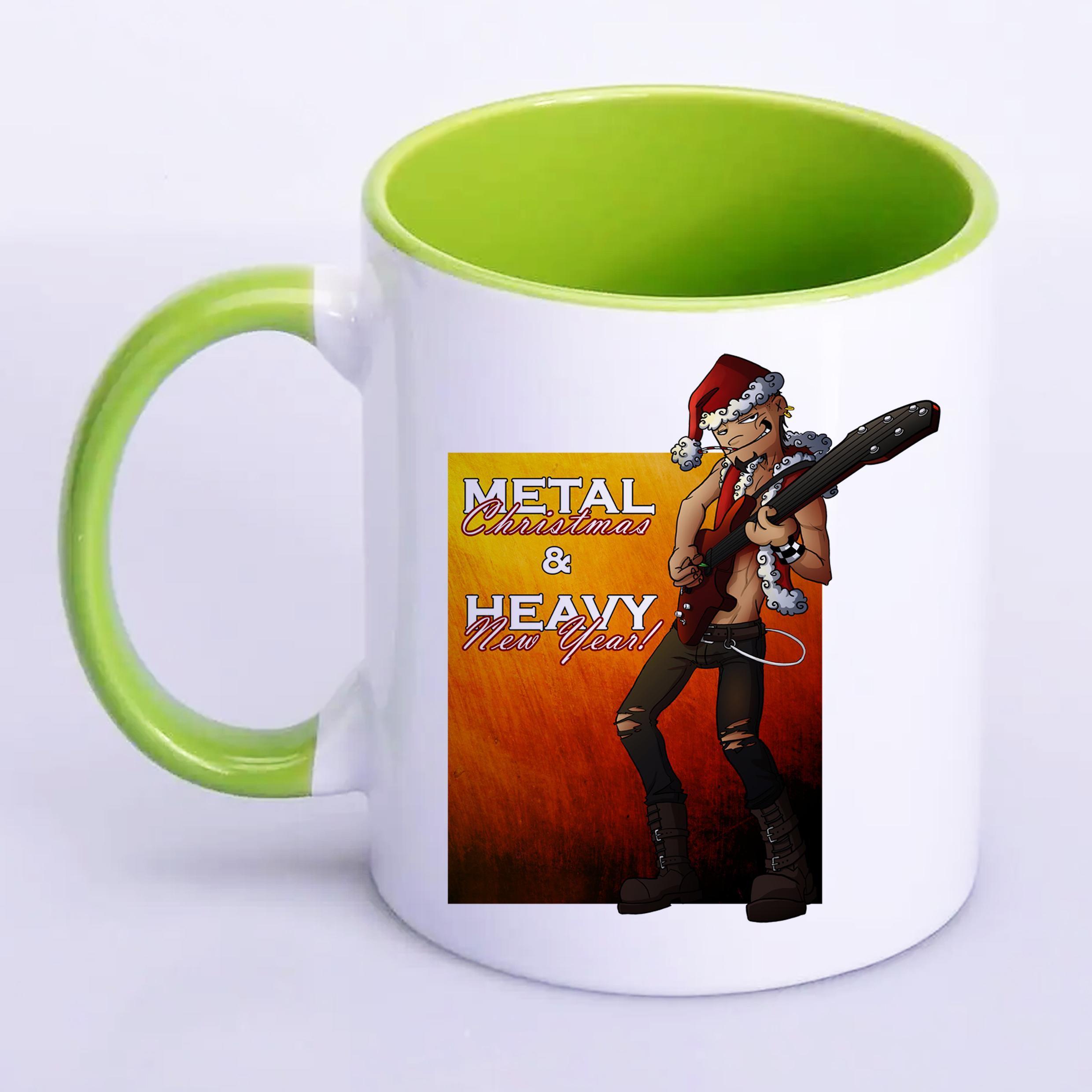 Чашка с печатью Metal Christmas 330 мл Салатовый (21322)