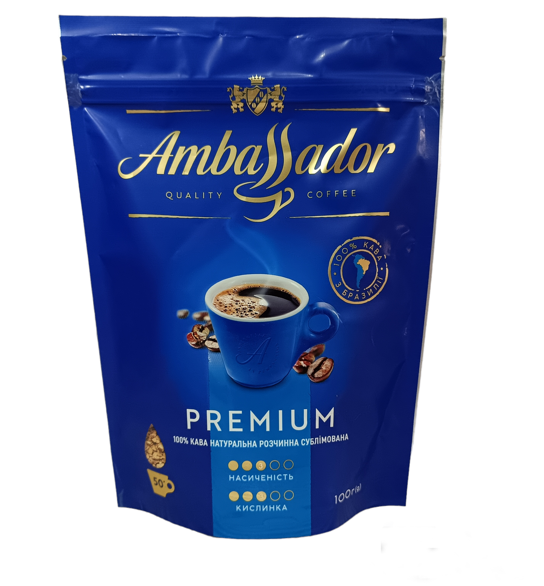 Кофе растворимый Ambassador Премиум 100 г (57194)