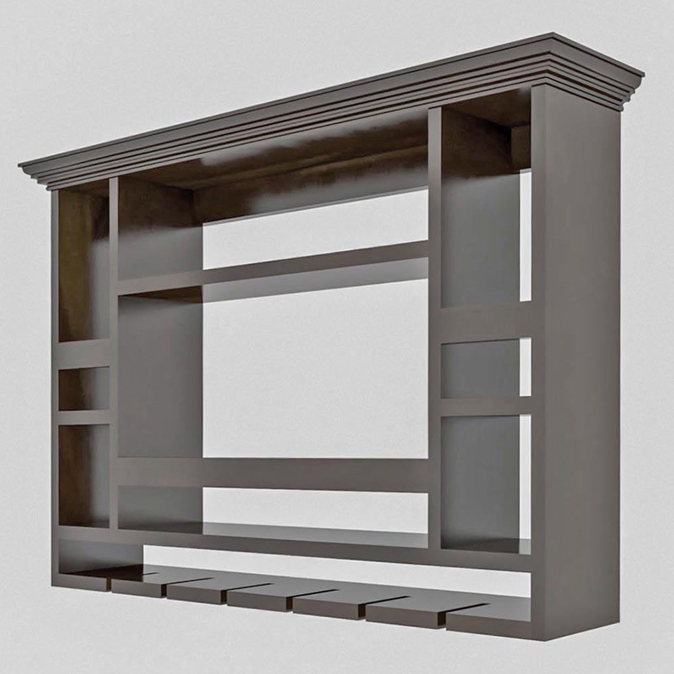 Полка для вина настенная из дерева Баруте Мокко (ПНК-018610)