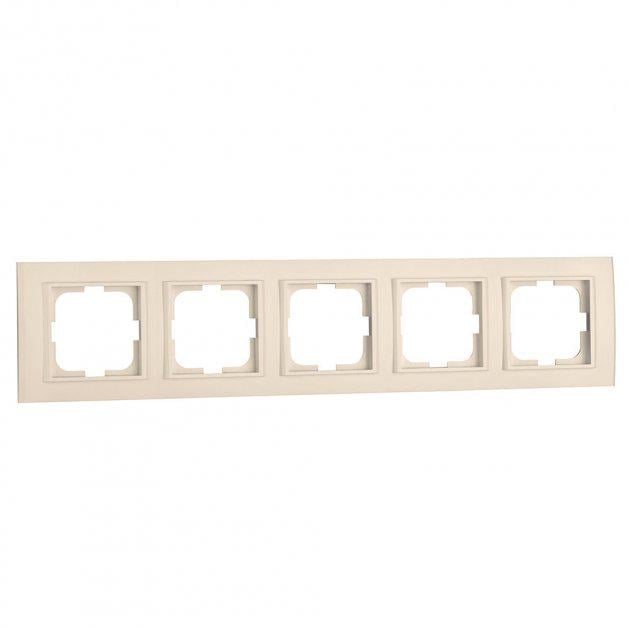 Рамка Ovivo Grano на 5 мест универсальная Кремовый (400-020000-250)