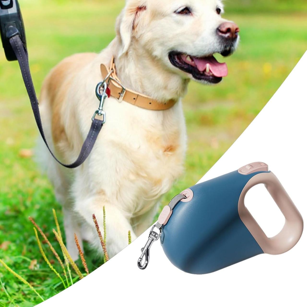 Поводок-рулетка для выгула собак Kimpets 5 м Голубой (2451728614) - фото 3