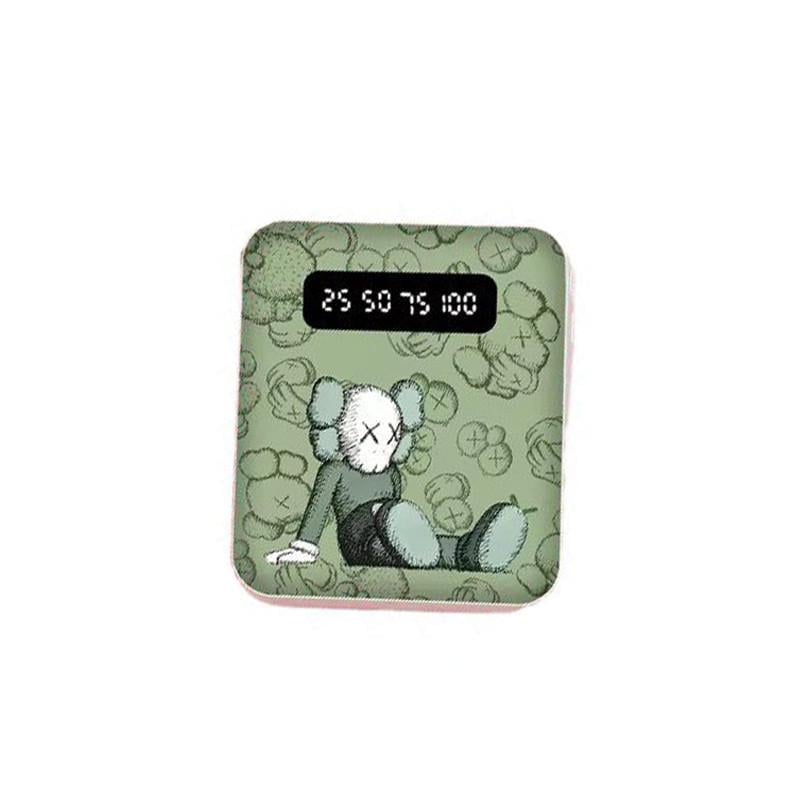 Повербанк Kaws 4в1 5000 mAh з екраном та ліхтариком Green (16131)