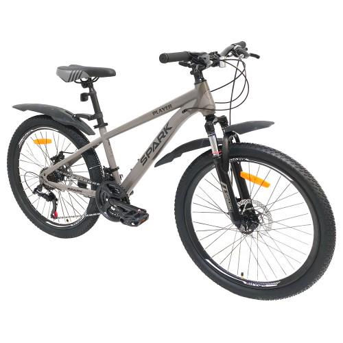 Велосипед Spark PLAYER колеса 24"/сталева рама 13" Сірий (26351986) - фото 2 Велосипед Spark PLAYER колеса 24"/сталева рама 13" Сірий (26351986) - фото 2