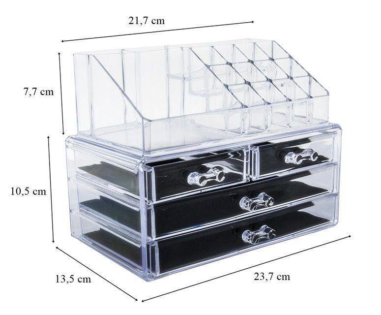 Настольный акриловый органайзер для косметики Cosmetic Storage Box - фото 2