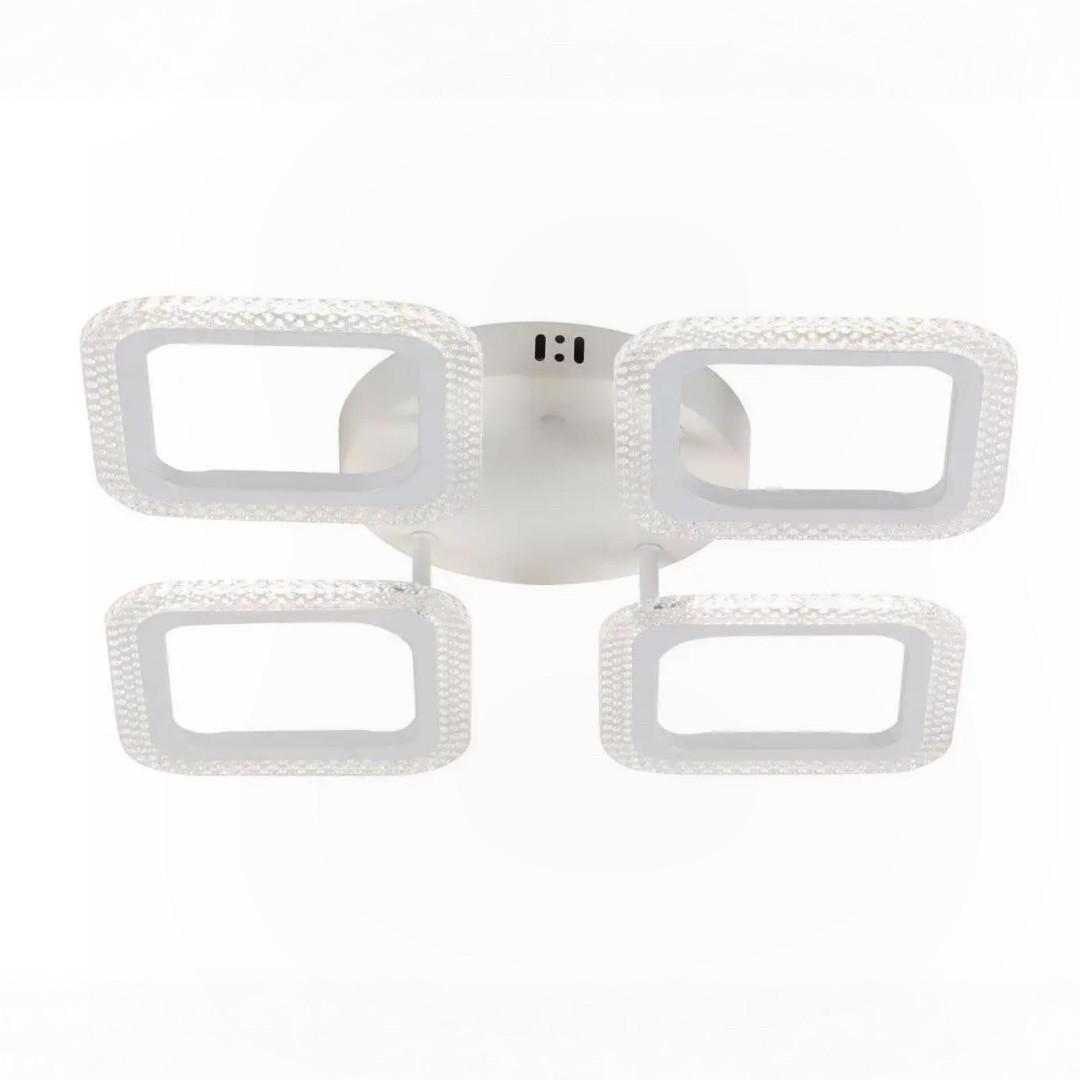 Люстра світлодіодна Valeso 64W в сучасному стилі 3000-6500K Білий (G 2708/4 WT) - фото 4 Люстра світлодіодна Valeso 64W в сучасному стилі 3000-6500K Білий (G 2708/4 WT) - фото 4