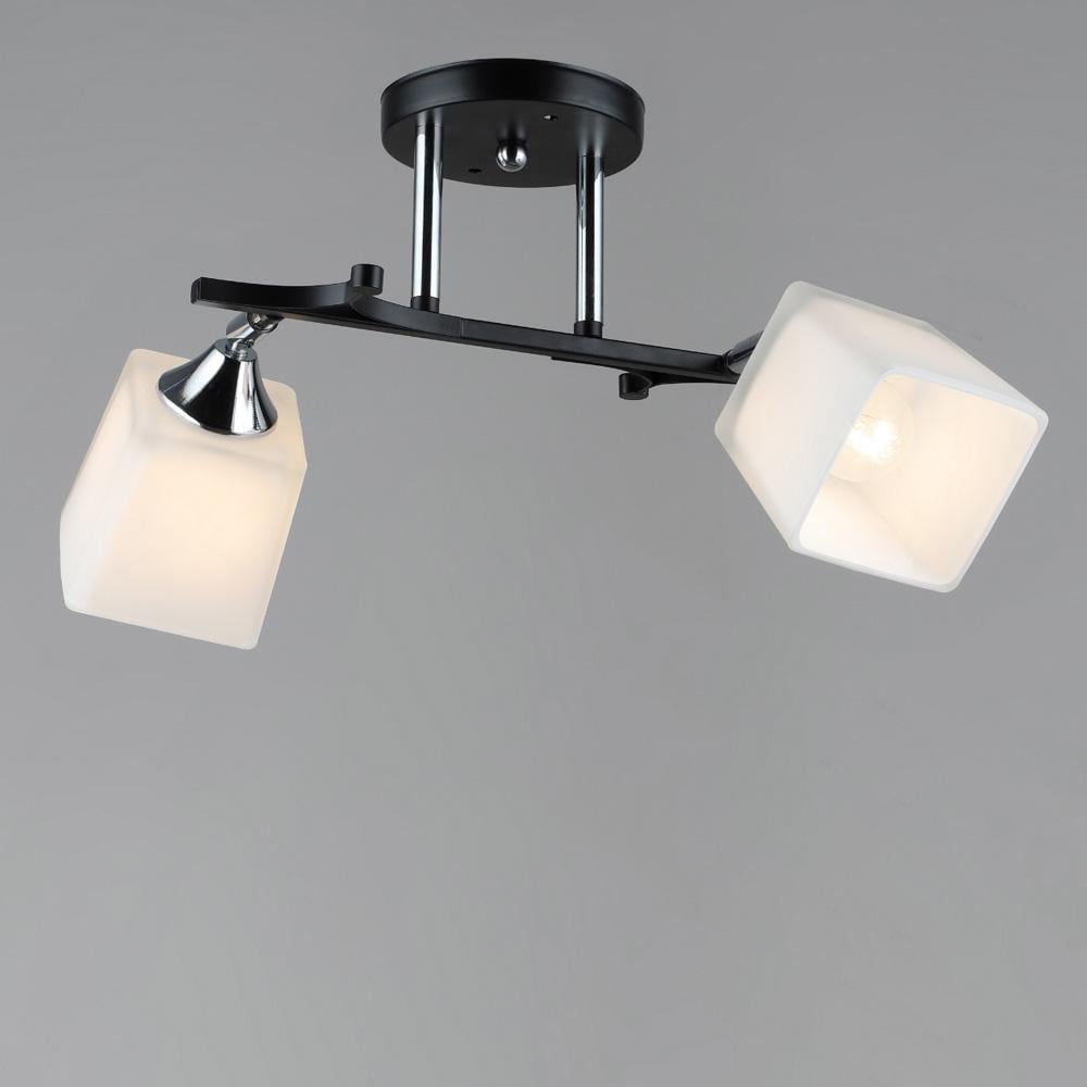 Люстра стельова Light House SRS-19069/2 BK+CH Чорний/Хром/Білий