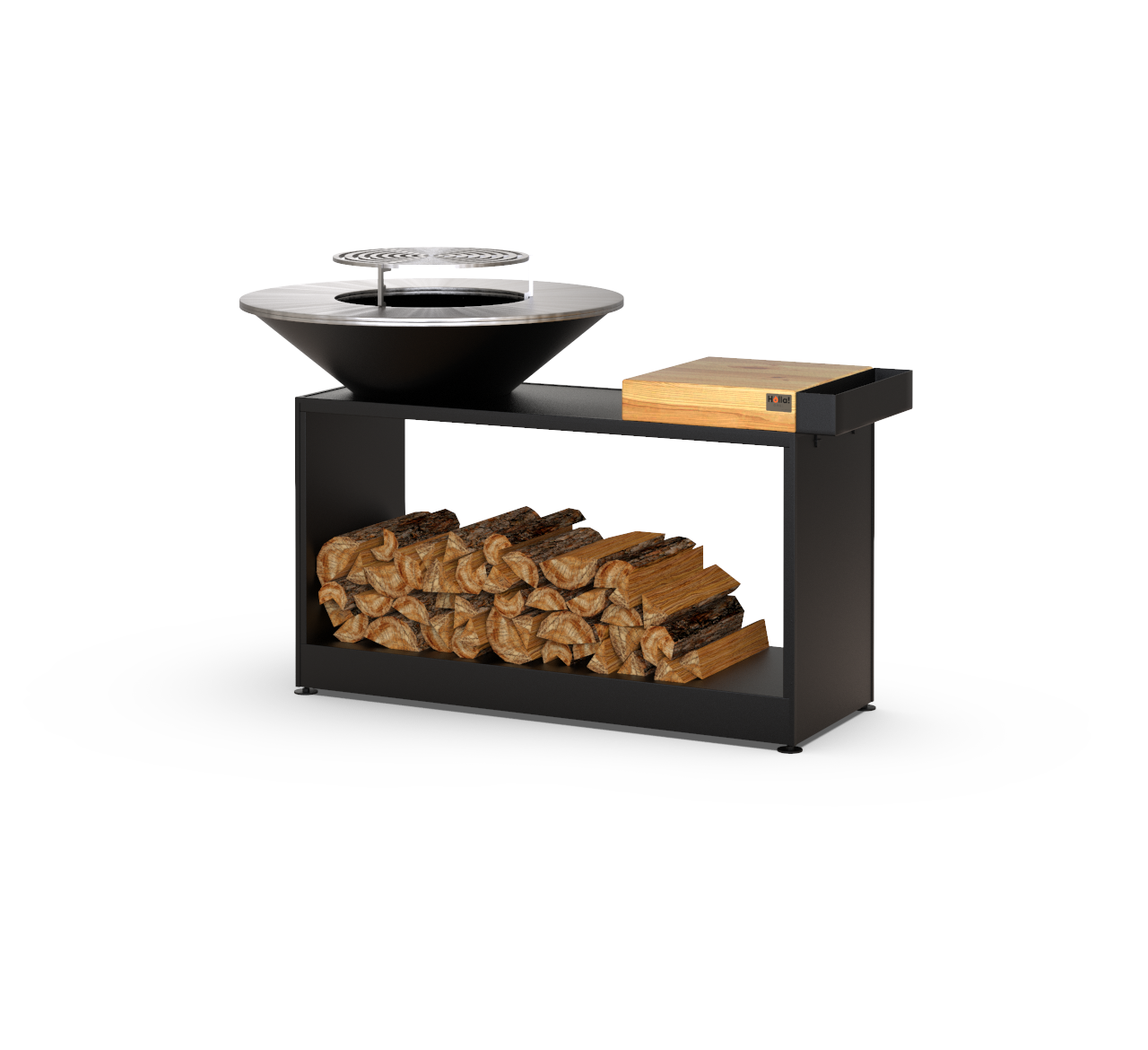 Гриль-мангал барбекю Smoke House Holla Grill Black Wide Open велика відкрита тумба (600008) - фото 2