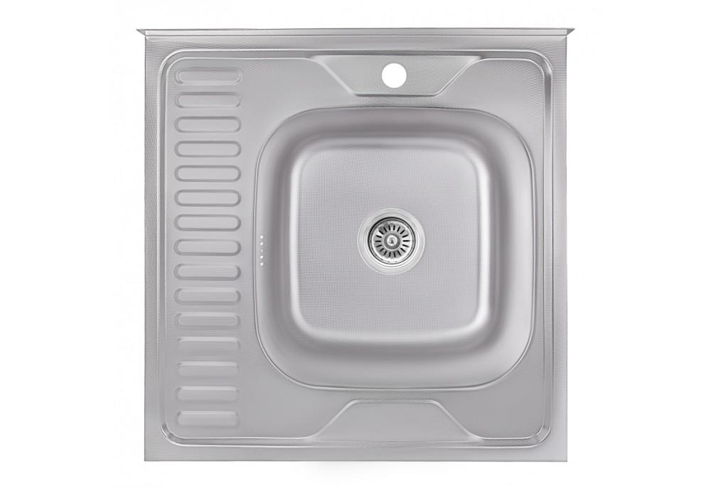 Кухонна мийка Lidz 6060-R 0,6 мм Decor (LIDZ6060RDEC06)