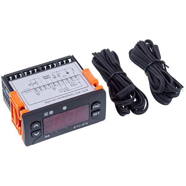 Контроллер ЭТС-974 220V 8A микропроцессор 2 датчика для управления
