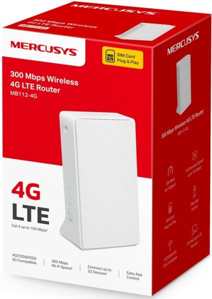 Wi-Fi-роутер Mercusys MB112-4G (1644285) - фото 3