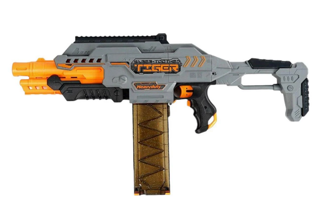 Бластер с мягкими патронами/40 патронов/футуристичный дизайн/съемный магазин (160045) Бластер с мягкими патронами/40 патронов/футуристичный дизайн/съемный магазин (160045)