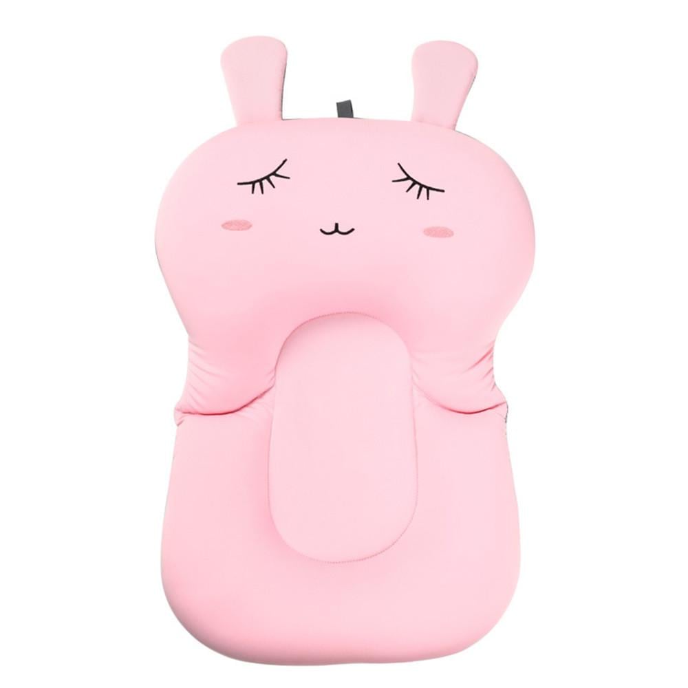 Нековзний матрацик в ванночку SUNROZ Rabbit Shape Baby Bath Mat для купання дитини Рожевий
