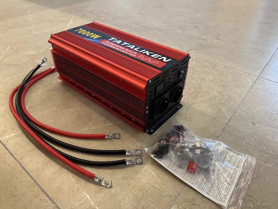 Инвертор портативный Tataliken 12-220 7000 Вт Красный (17997793) - фото 2