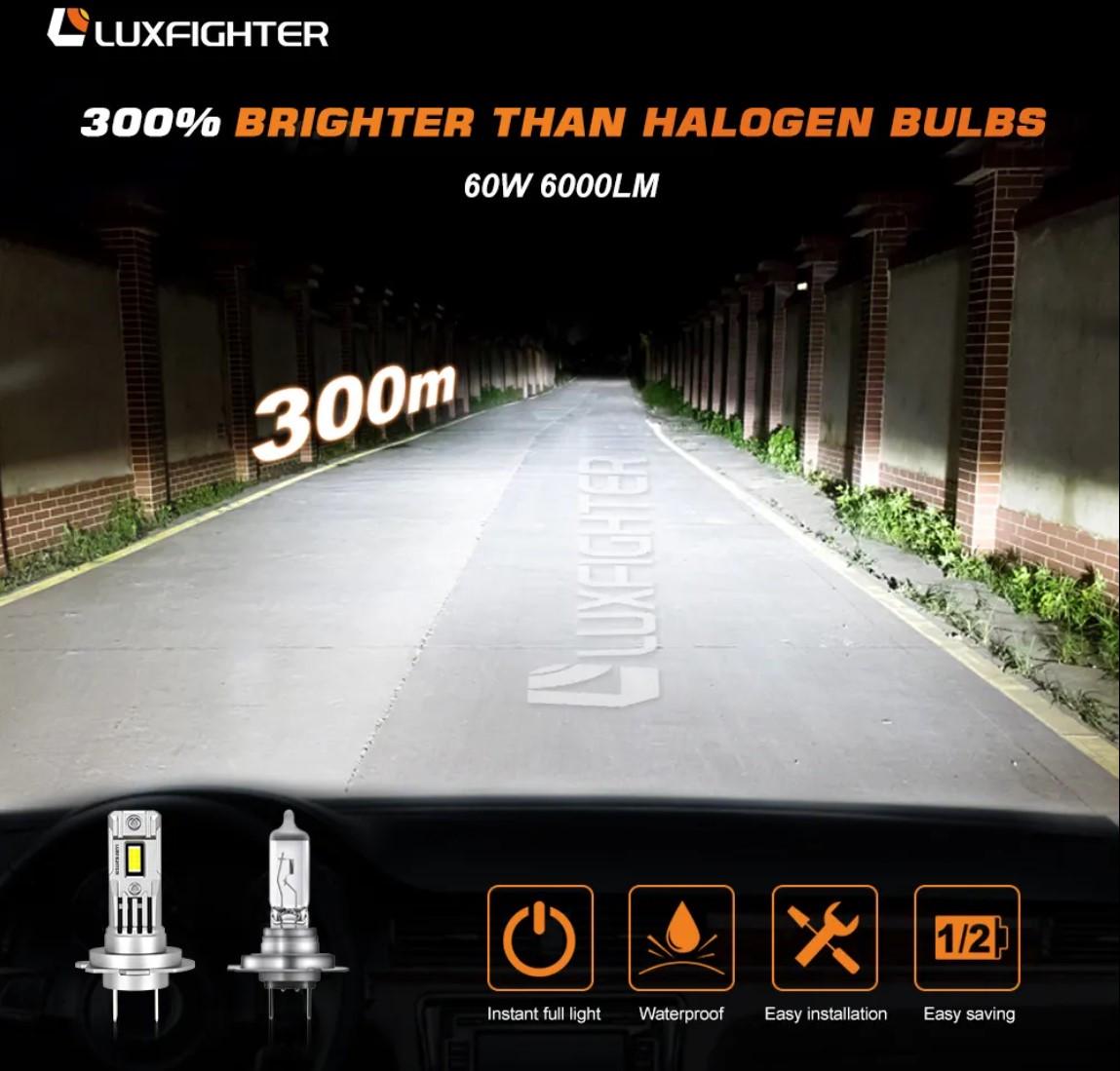 Автомобільні лампи LED LuxFighter H7-Q26 CANBUS світлодіодні H7 з обманкою 12-16V 80W 8000Lm - фото 6