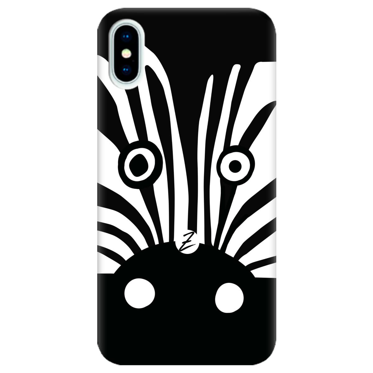 Силиконовый чехол Zorrov для Apple iPhone X - Zebra (10290050153033620)