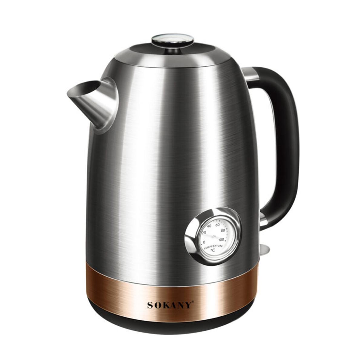 Электрочайник Sokany SK1031SS с термометром 1,7л