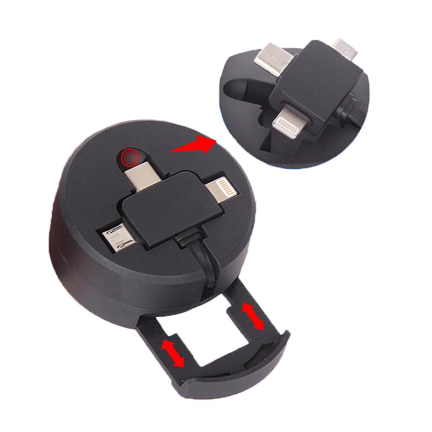 USB кабель 1 м 3в1 Lightning Micro USB Type-C SC2 - фото 3 USB кабель 1 м 3в1 Lightning Micro USB Type-C SC2 - фото 3