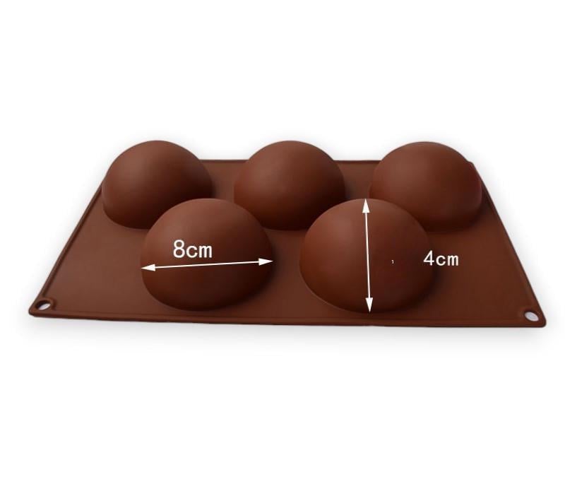 Форма силиконовая 30х17 см 5 Моти 4х8 см 1 шт. Коричневый (ХК0517ф08)