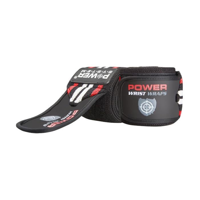 Кистовые бинты Power System Wrist Wraps 3500RD Черно-красный