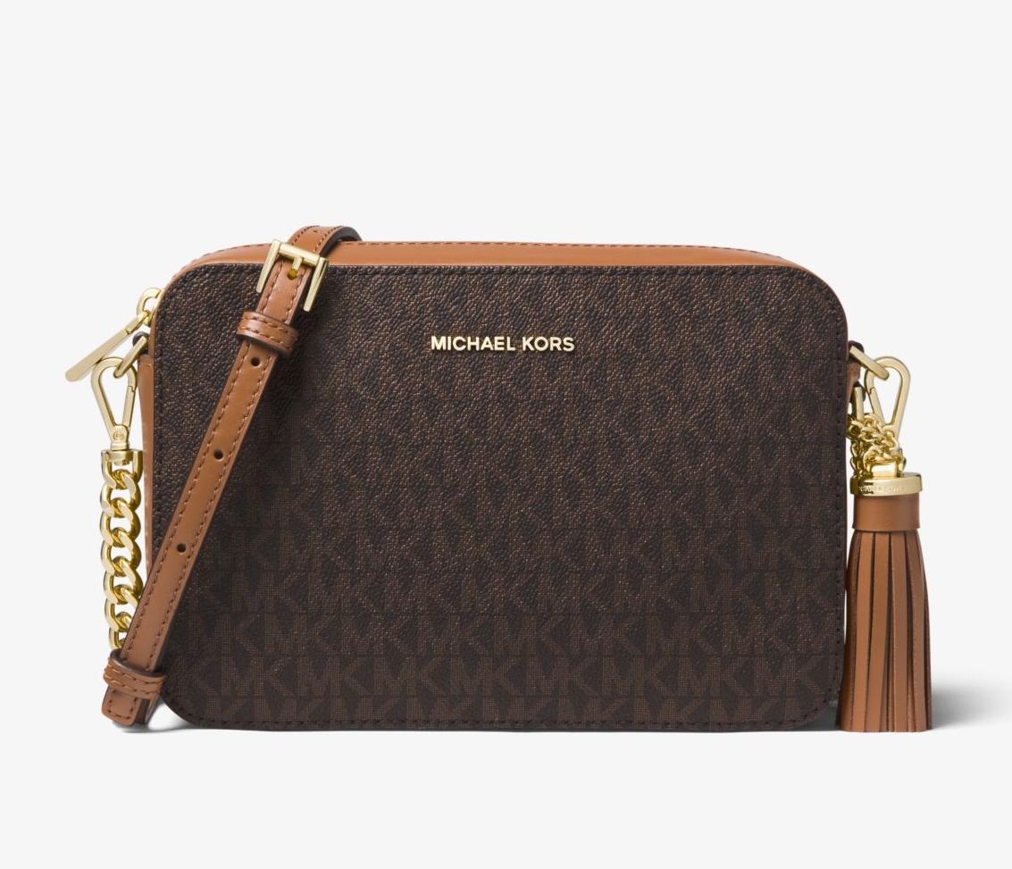 Жіноча сумка Michael Kors Ginny Medium Logo Crossbody Brown