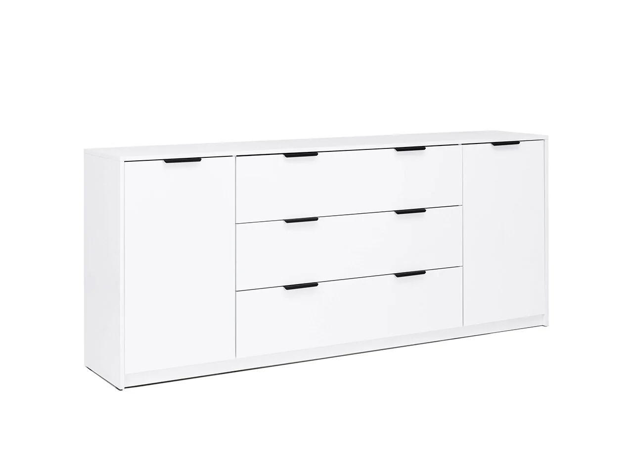 Комод MiroMark Рома Color 2Д3Ш 2,0 м из ламинированной ДСП Белый/Белый глянец (RC-162-WB)