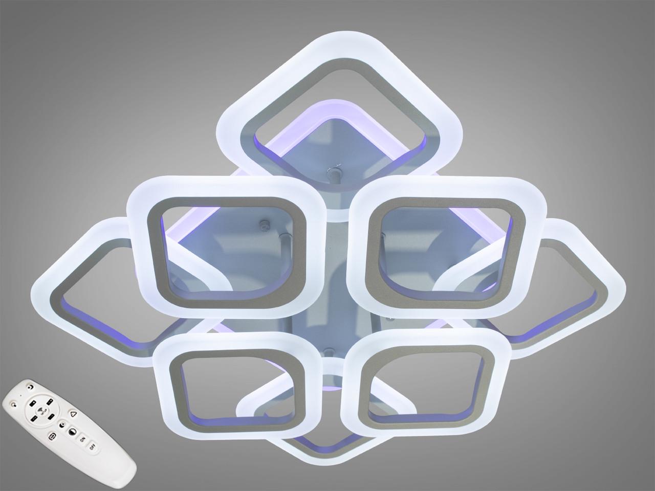 Люстра потолочная с димером RGB LED AS8060/4+4GR 3col dim (2437597073)