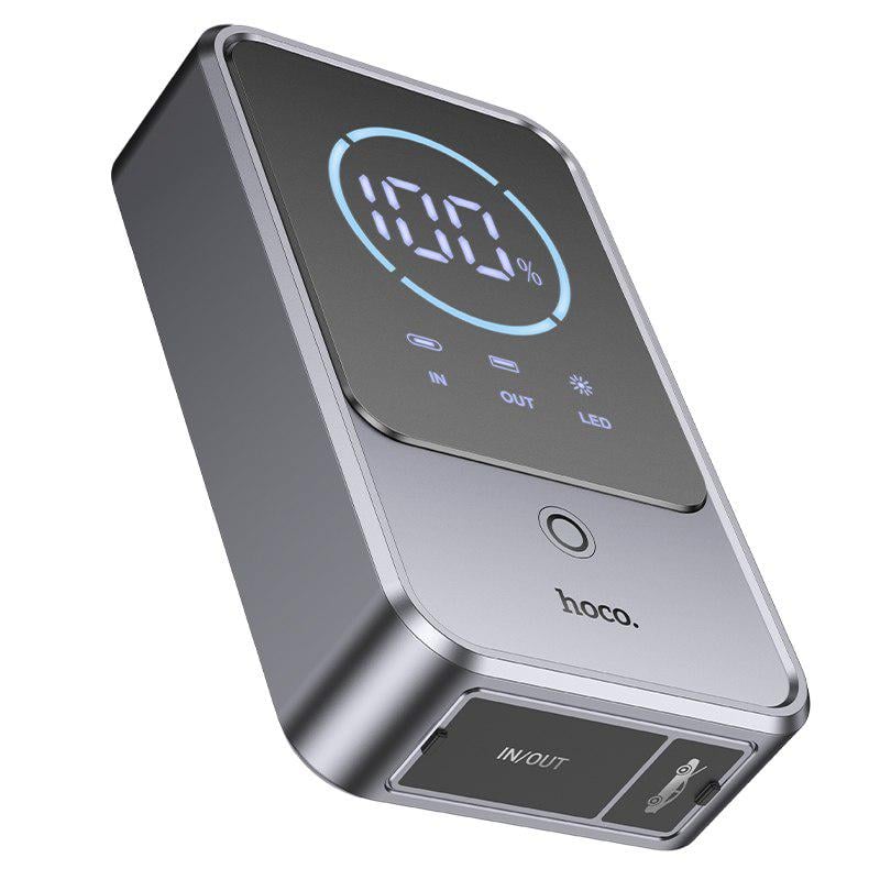 Пускозарядное устройство автомобильное Hoco QS7 10000mAh 12V цифровой дисплей/LED-фонарь/SOS/Power Bank (38409972)