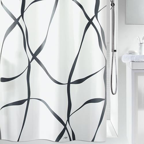 Шторка для ванної кімнати Spirella Polyester Ribbon 180х200 см Чорний (10.11766)