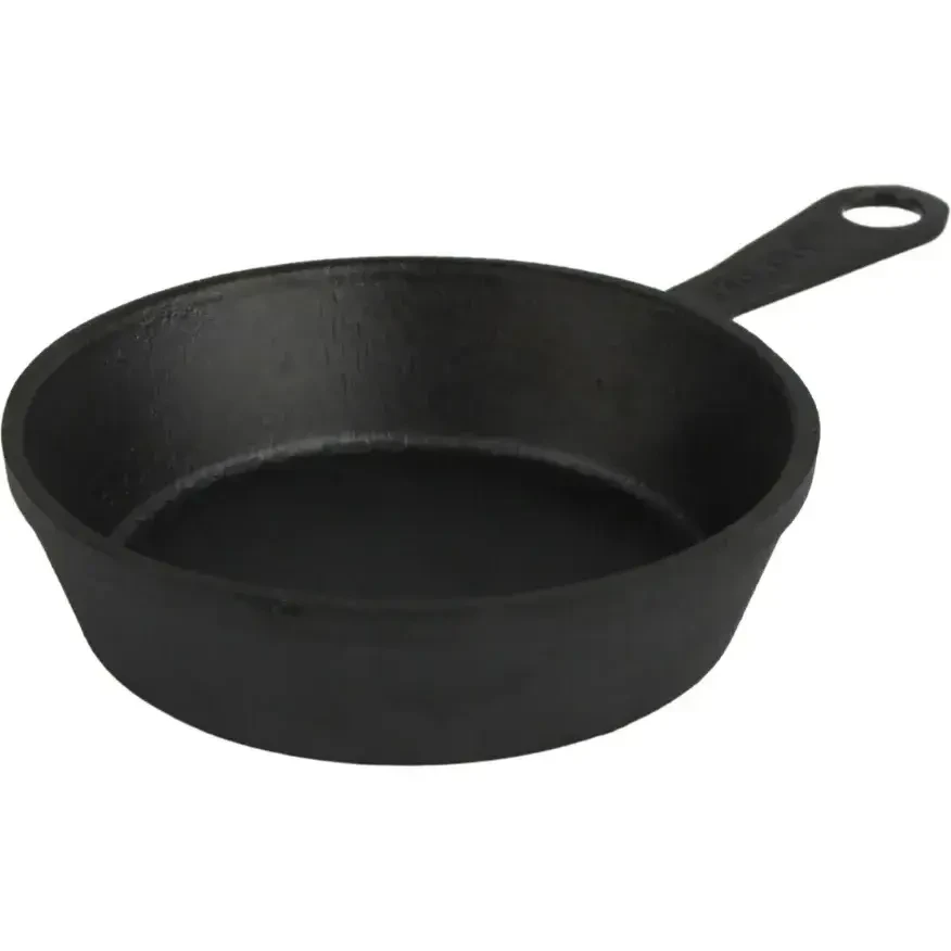 Сковорода чавунна порційна з ручкою Brizoll з круглою підставкою 140х30 мм - фото 2