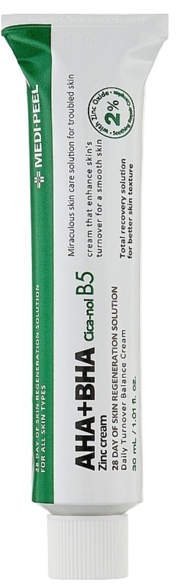 Крем Medi-Peel AHA BHA Zinc Cica-Nol B5 Cream з кислотним комплексом та цинком 30 мл (12743585)