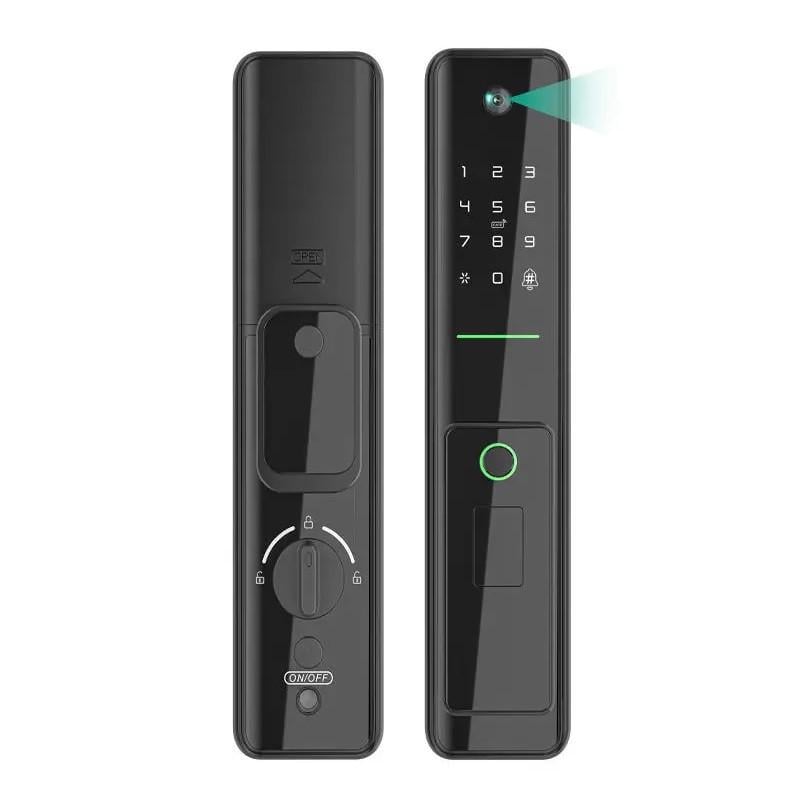 Замок биометрический дверной NaviCat A1 Pro электронный с поддержкой приложения TUYA Black (3_06745)