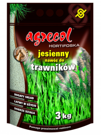 Удобрение комплексное для газона Agrecol NPK 0.8.30 Hortifoska 629 осень 3 кг