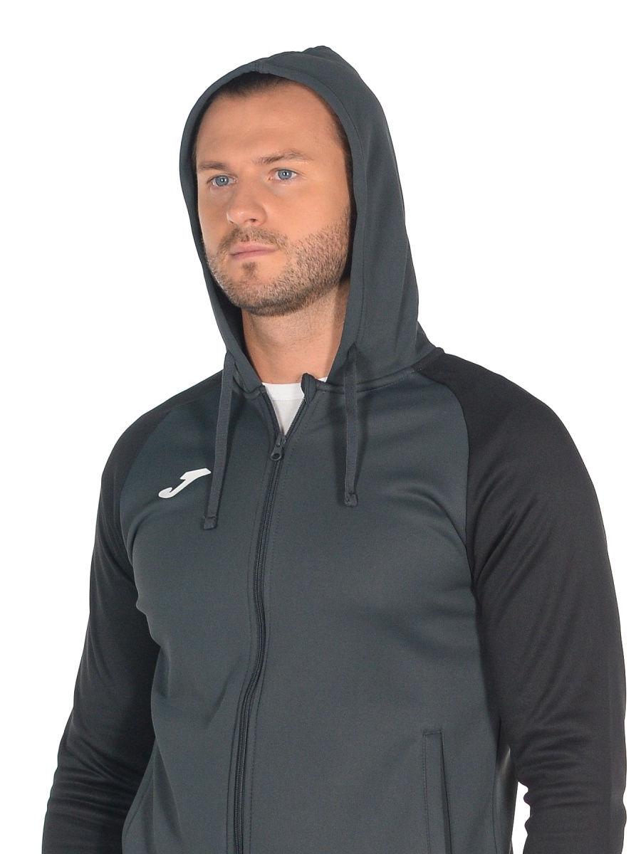 Олімпійка Joma 101967.151 Academy Iv Zip-Up Hoodie 2XL Anthracite/Black (8424309452223) - фото 4