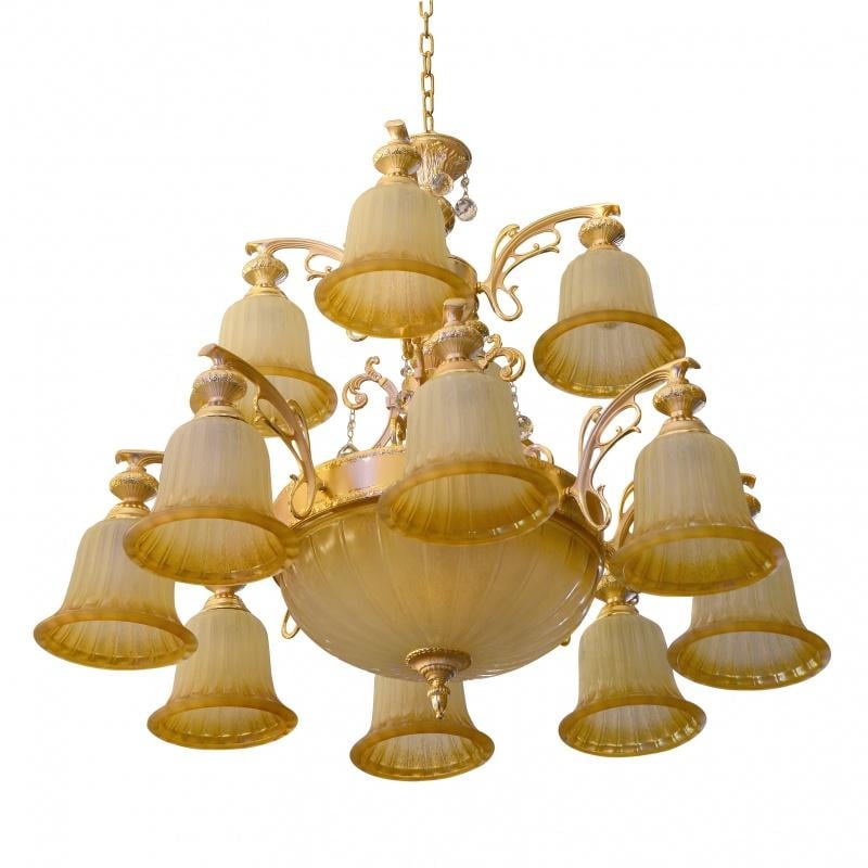 Люстра підвісна прованс велика Brille BKL-179S/15 для холу