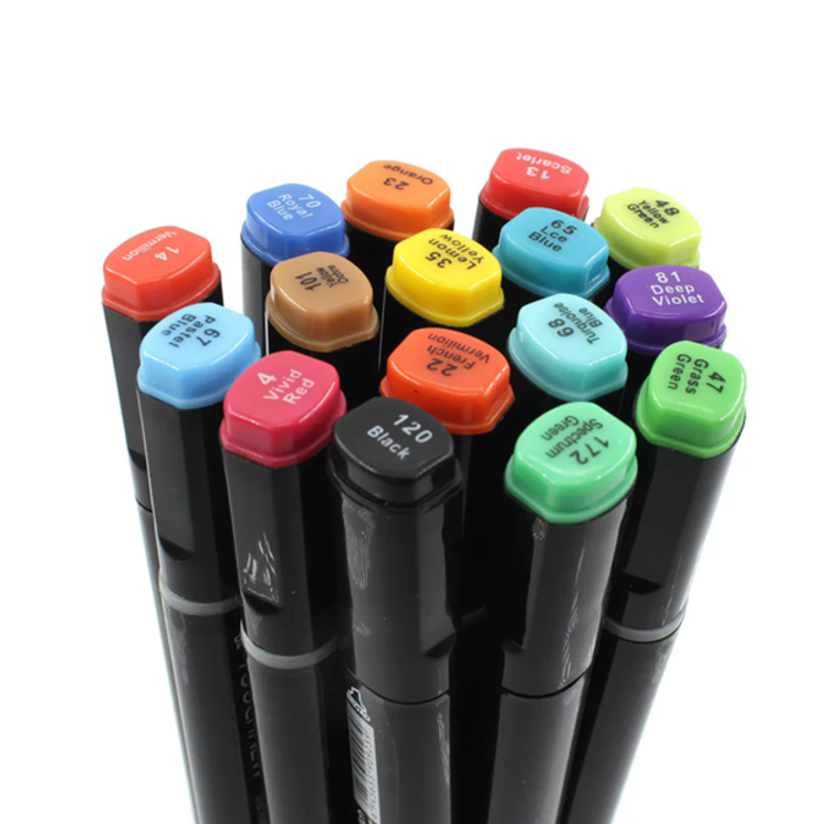 Набор двухсторонних маркеров для скетчинга в чехле 168 шт. (2424735103) - фото 5