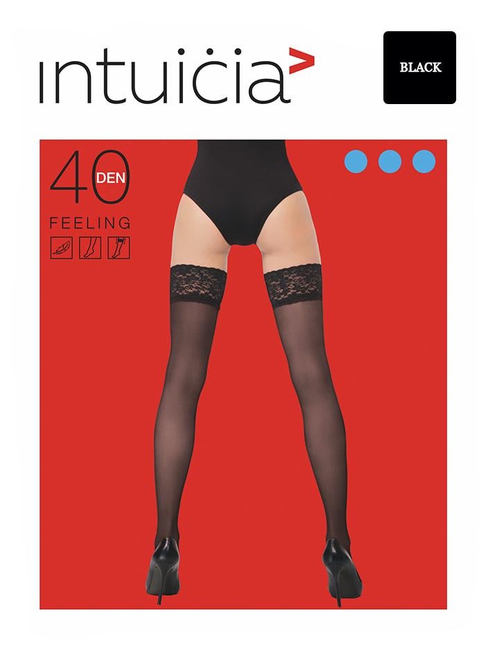 Чулки женские Intuicia FEELING 40 den р. 2 Black (66239)