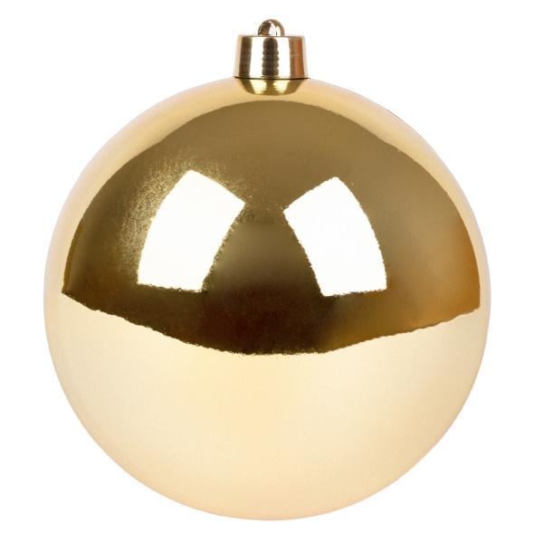 Шар новогодний Novogod’Ko пластик 15 см глянец Золотой (974066)