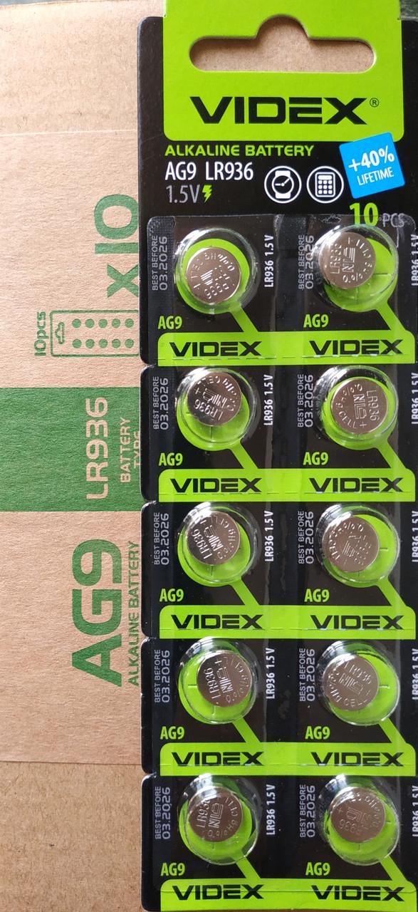 Батарейка Videx AG9/LR936/G9/LR45/194/GP94A/394/SR936W