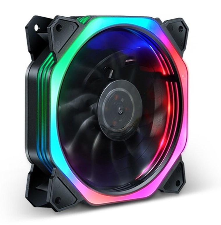 Вентилятор INPLAY M10 Rainbow RGB 3pin+Molex 1200RPM Кулер 120 мм Вентилятор 120 мм для ПК 120х120 мм (1859203426)