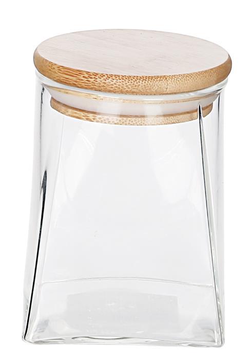 Банк для хранения Ardesto Fresh конус стекло/бамбук 510 мл (AR1351BLC)