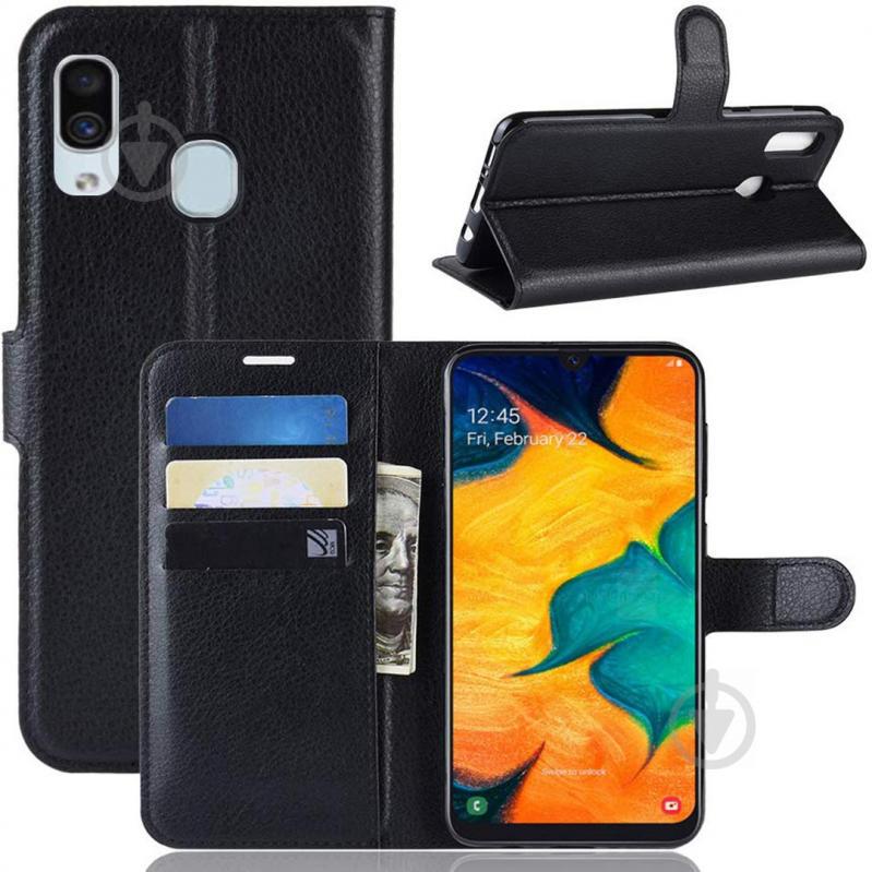 Чехол-книжка Litchie Wallet для Samsung Galaxy A20 / Galaxy A30 Черный (hub_cYbn79342)