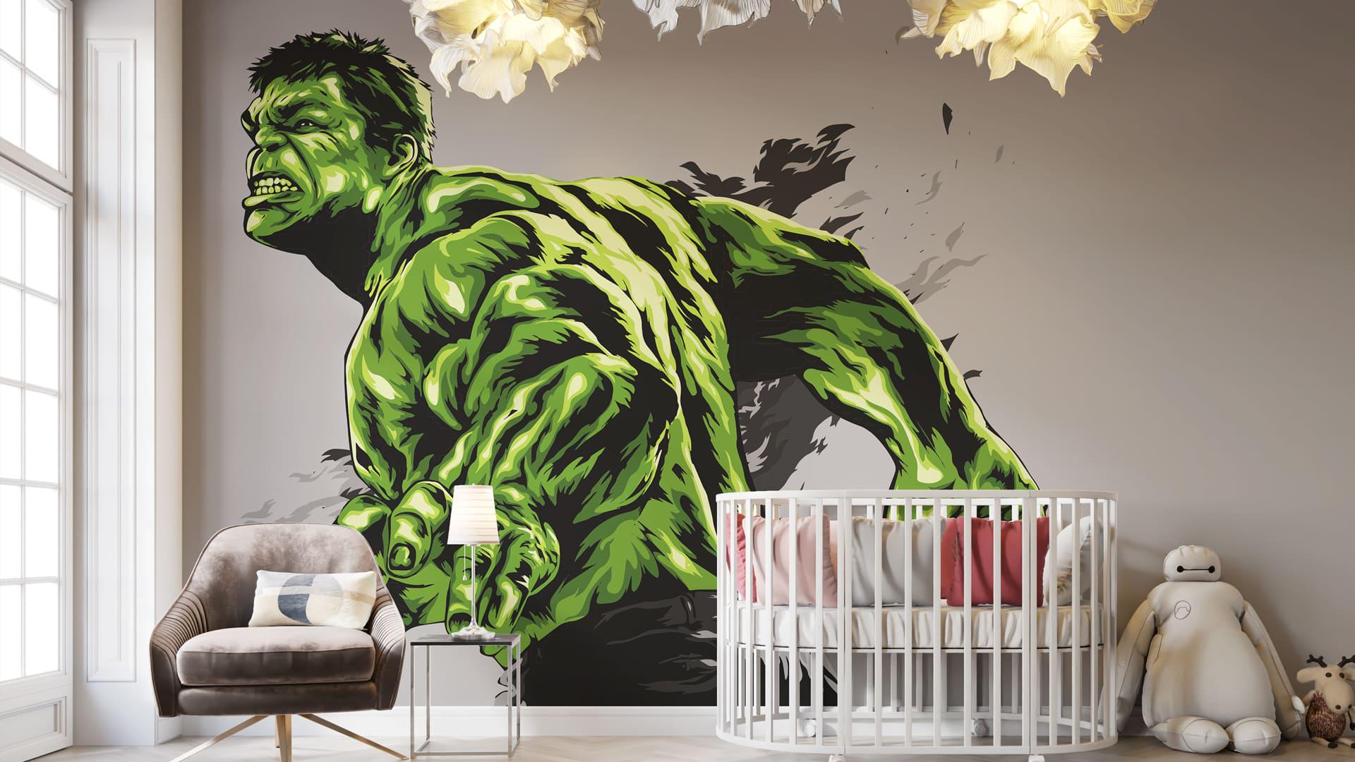 Фотообои флизелиновые Styleo Print-walls Супергерой Халк прорыв 0889 300х200 см (Pw-0889)